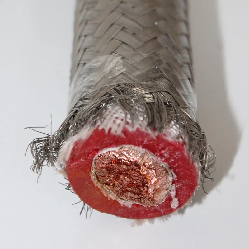 steel braided silicone cable for mechanical protection